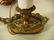 187: Champleve Enamel Brass Candle Lamp. Electric. Gla - 2