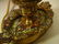 187: Champleve Enamel Brass Candle Lamp. Electric. Gla - 5