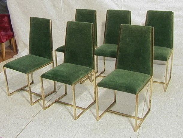 Set 6 Kagan Modern Style Dining Chairs. Tall Bac: Set 6 Kagan Modern Style Dining Chairs. Tall back.-- Dimensions: H: 39 inches: W: 19.25 inches: D: 19 inches --- Please contact us with specific questions about condition, not visible in the photos. -