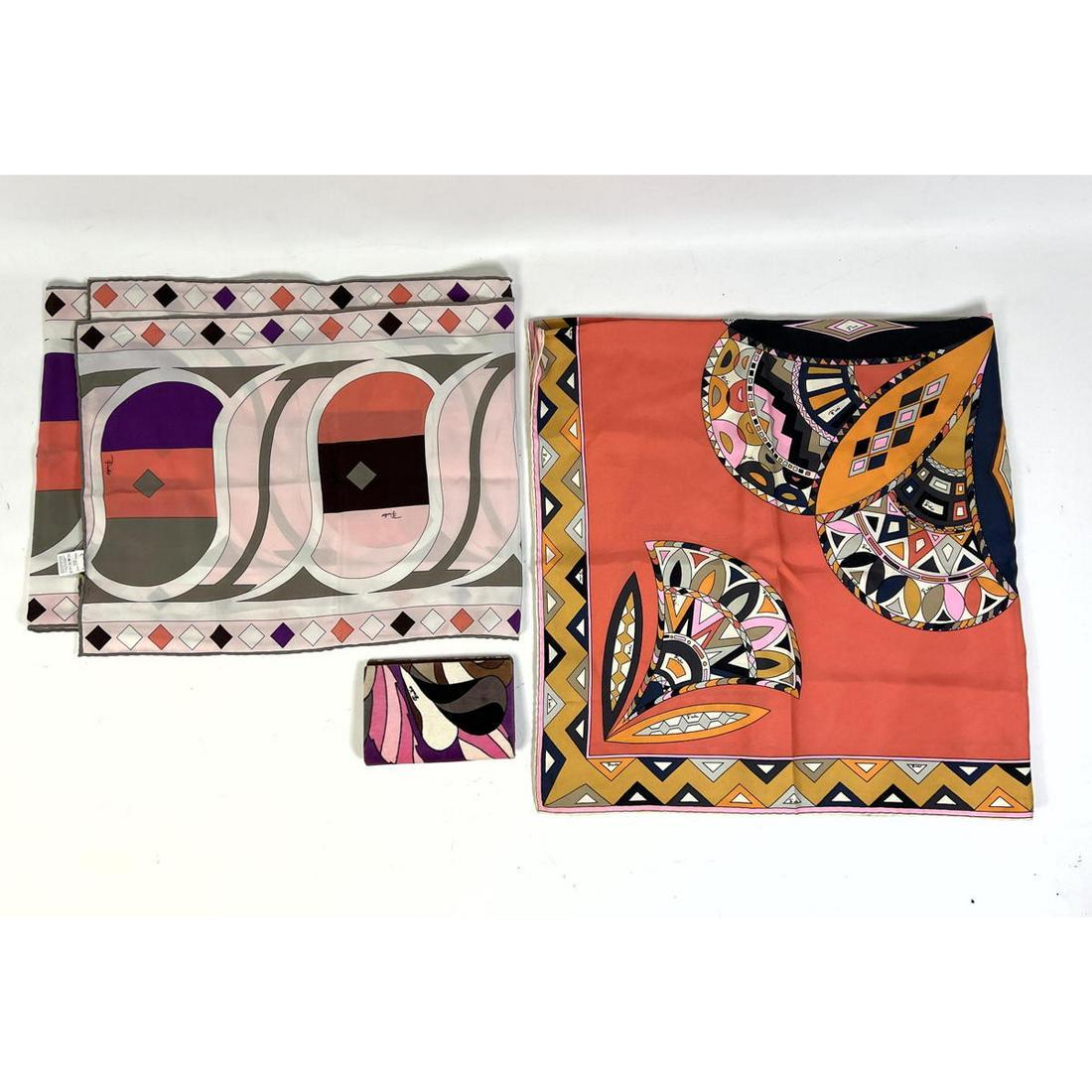 3pc Pucci Lot; 2 Emilio Pucci Scarves and an Emilio Pucci Wallet in excellent condition (1 of 12)