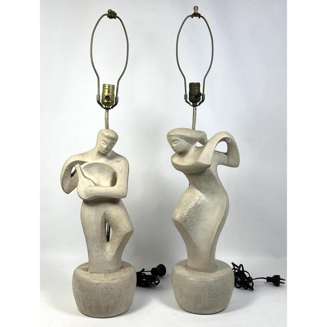 Pair Rema Plaster Figural Table Lamps. (1 of 13)