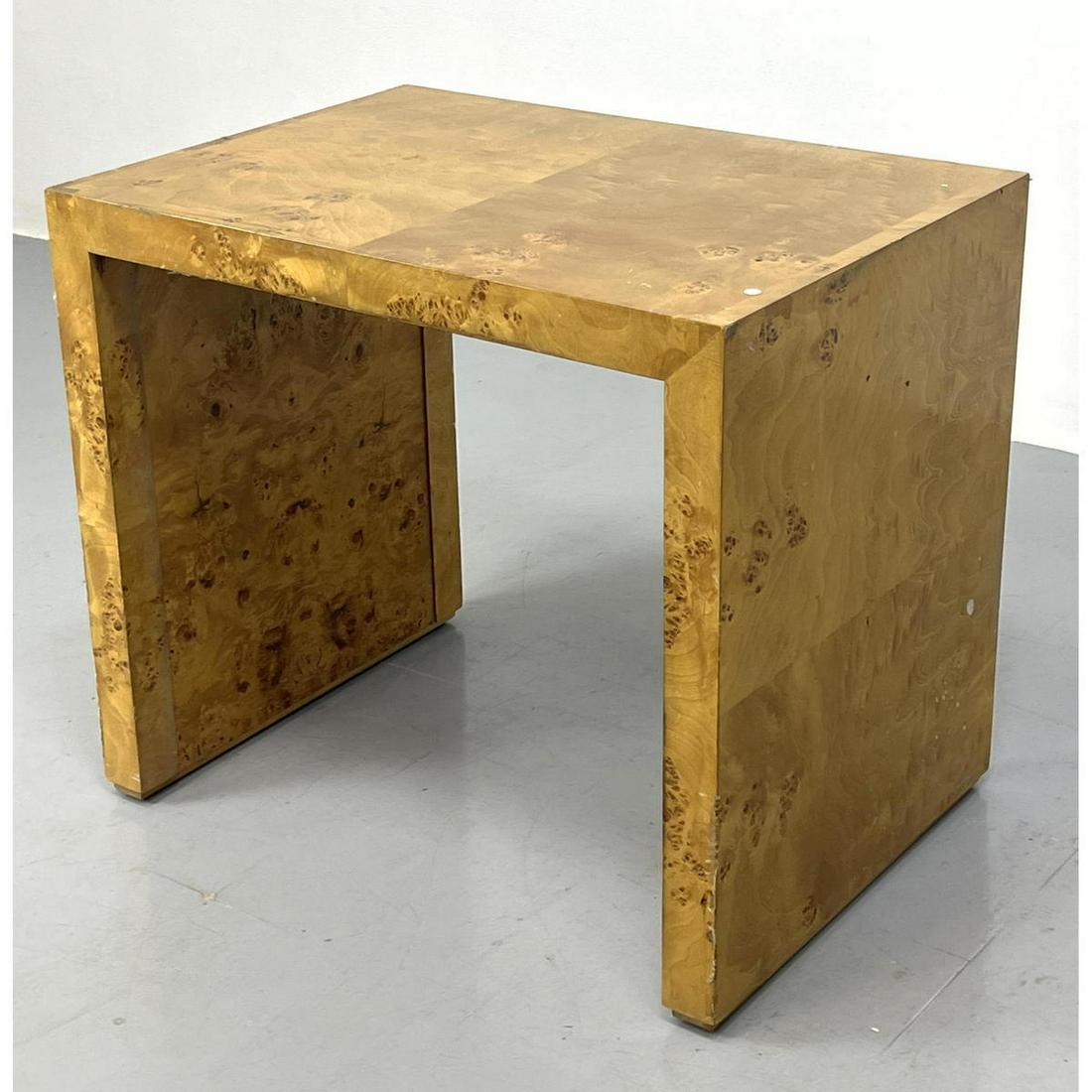 Milo Baughman Style Burl wood Side Table. (1 of 10)