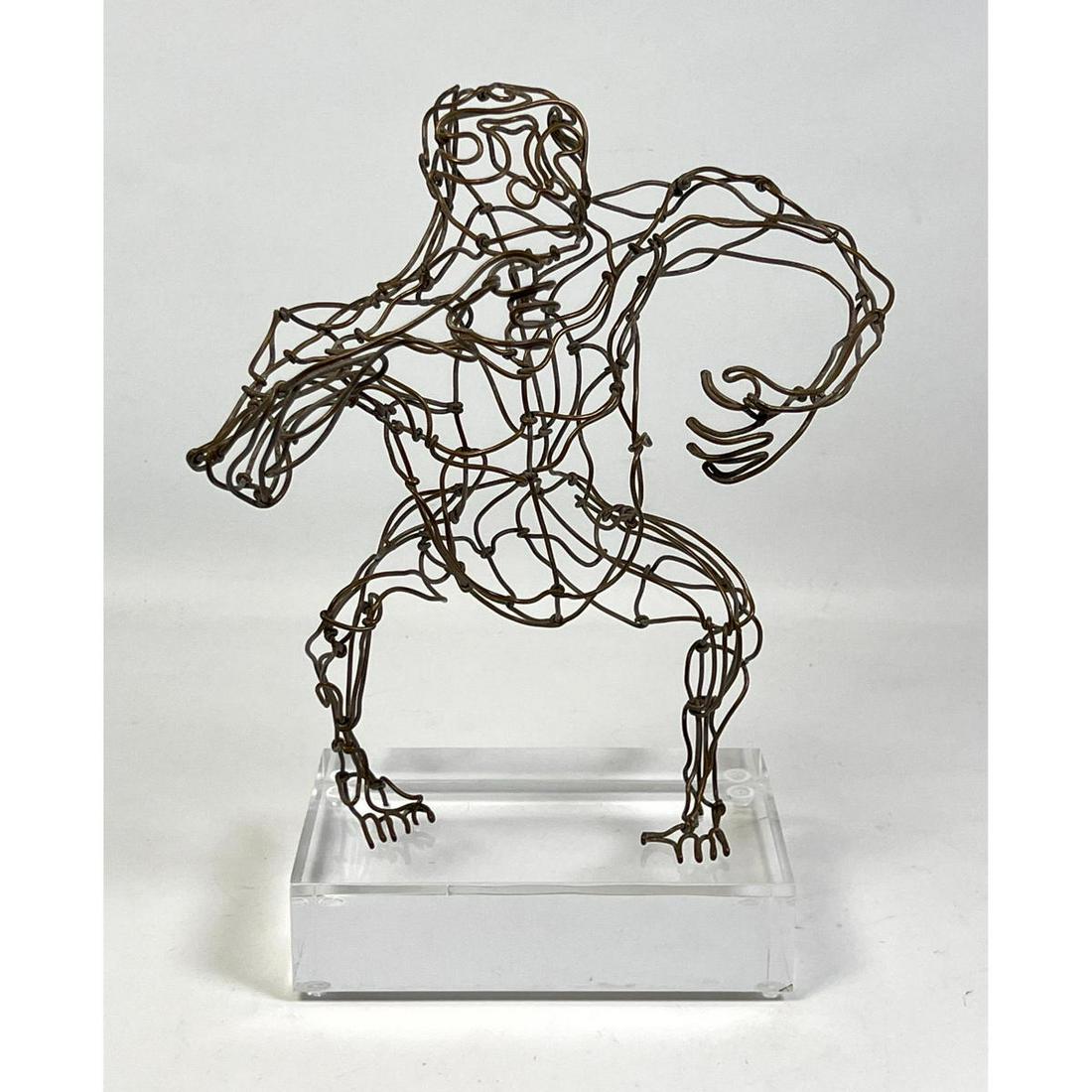 Wire Gorilla sculpture on Lucite base. Clever interpretation. (1 of 10)