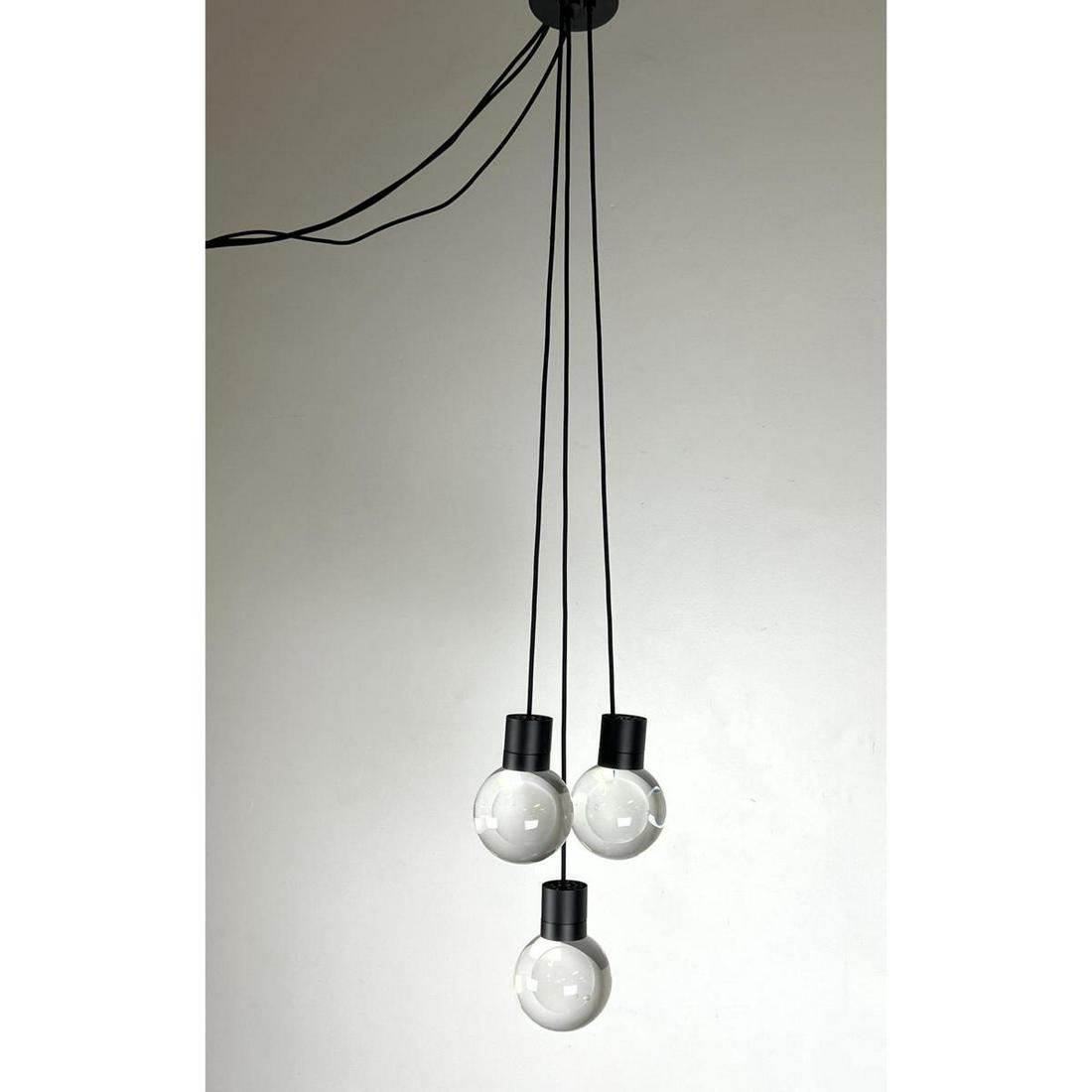 Sean Lavin Mina Three Ball Pendent Lamp Chandelier.  5 inch black pendant ceiling light. Adjustable (1 of 10)