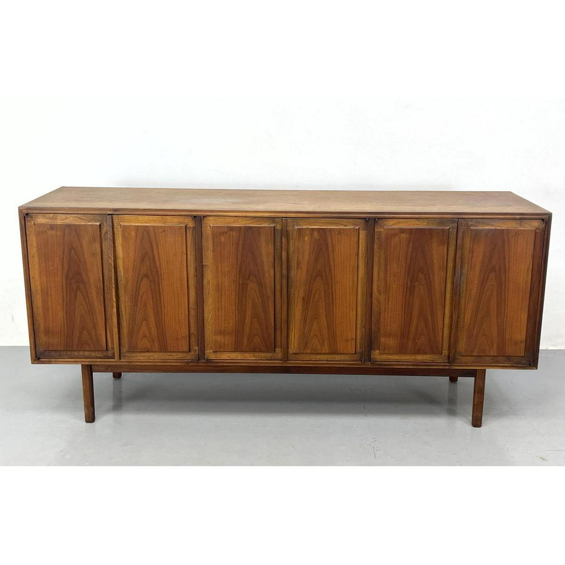 American Modern Walnut Mid Century Credenza with Four Hinged Doors (1 of 14)