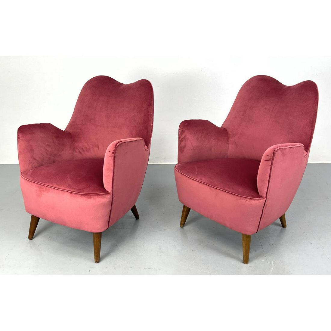 Pair of Italian 1960's lounge chairs attributed to Melchiorre Bega: Pair of Italian 1960's lounge chairs attributed to Melchiorre Bega Dimensions: H: 32 inches: W: 24.5 inches: D: 24 inches - Seat Height: 16 inches ---