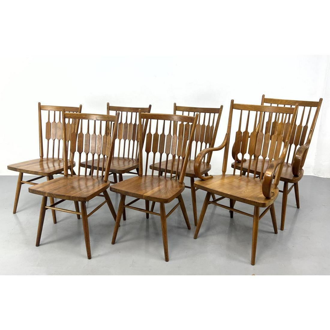 7 Kipp Stewart for Drexel Walnut Dining Chairs (2 arm, 5 side) (1 of 17)