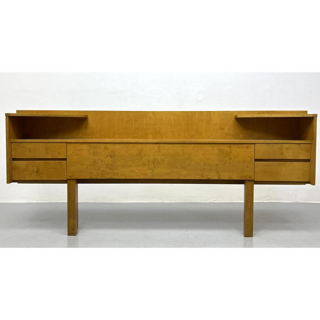 Edmund Spence long Bookcase headboard. drawer ends. , marked Factory No17 Sweden on back (1 of 11)