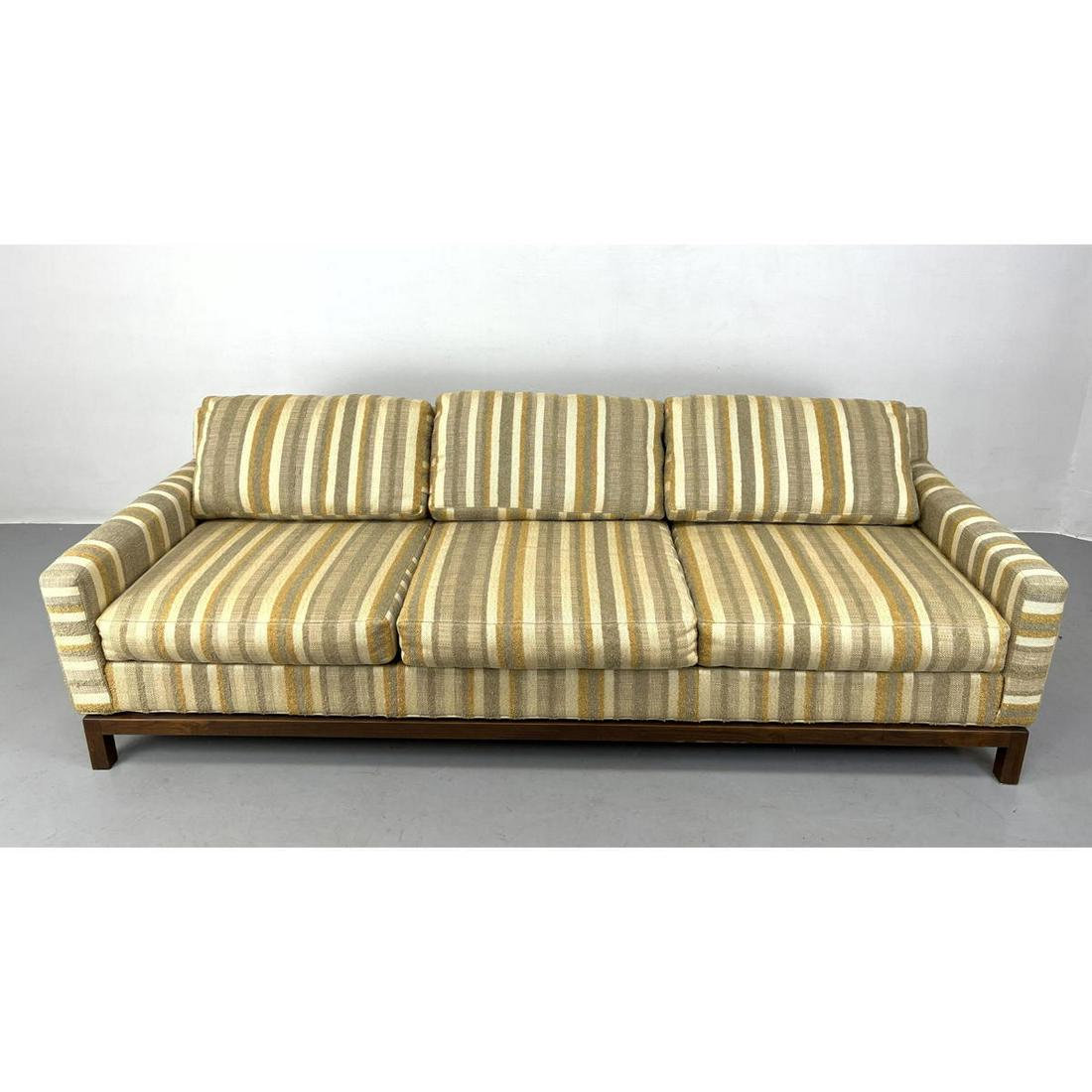Selig Mid Century Modern Sofa Couch. walnut Frame.: Selig Mid Century Modern Sofa Couch. walnut Frame. Dimensions: H: 27 inches: W: 87 inches: D: 34 inches - Seat Height: 17 inches ---
