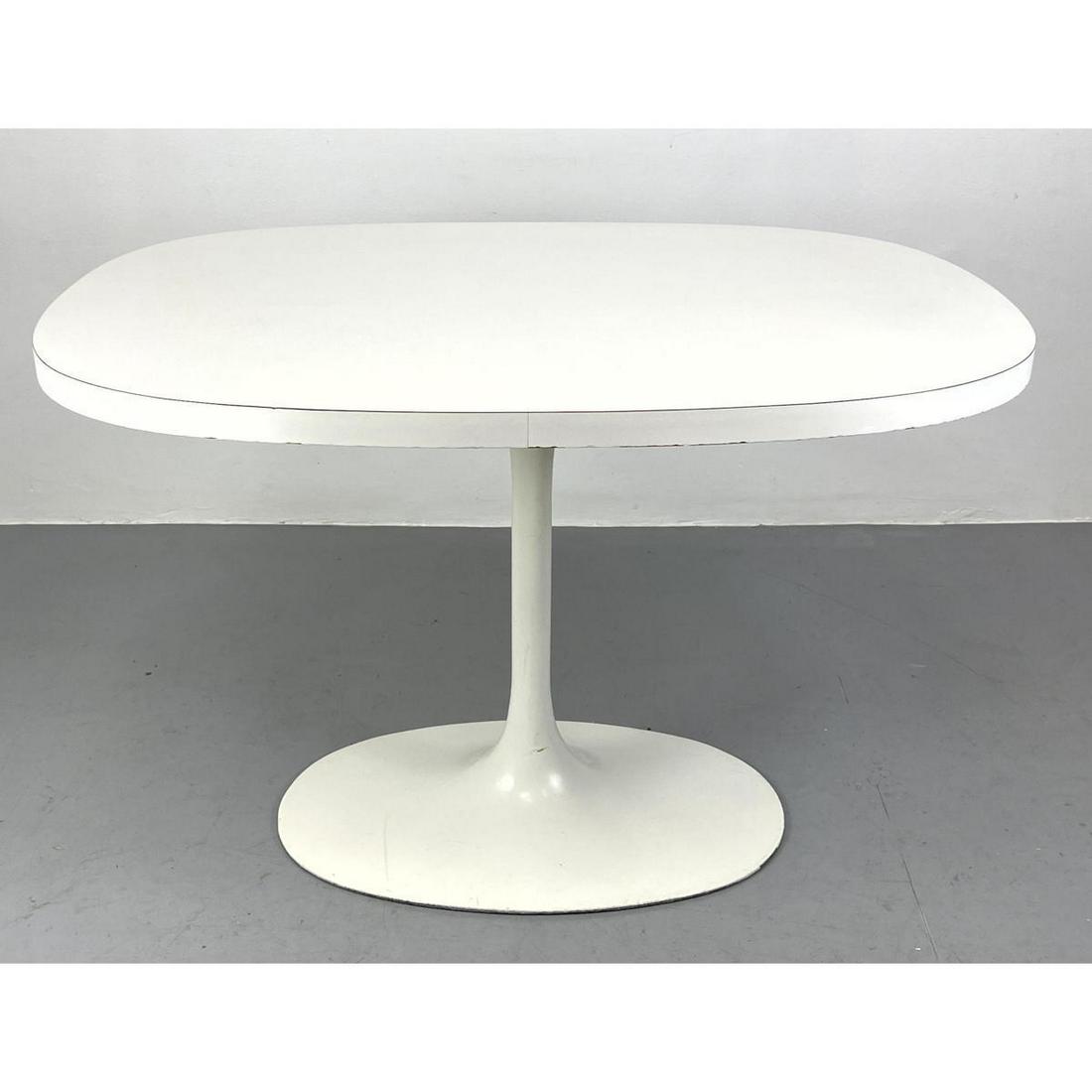 Modernist Tulip Style Dining Table. White Laminate Top. (1 of 14)