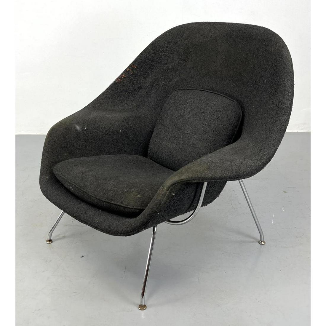 Eero Saarinen Womb chair by KNOLL Dark Gray. KNOLL Label (1 of 9)