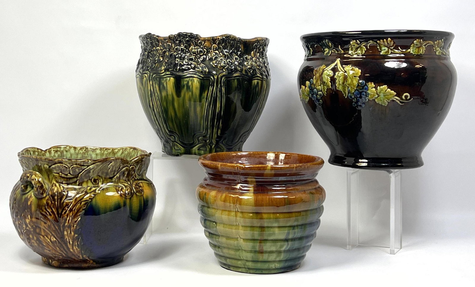 4pc lot of Art Nouveau planters (1 of 15)