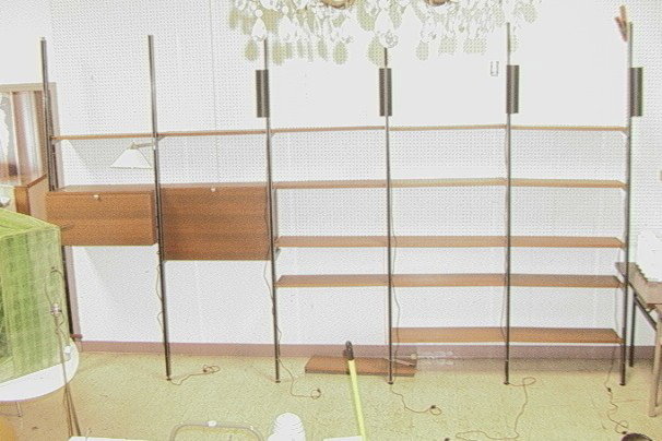 George Nelson Herman Miller CSS Unit. 7 Uprights: George Nelson Herman Miller CSS Unit. 7 Uprights. 18 shelves 32". 5 Shelves 26.5". 4 Up down Lights. Swing out Shelf. Swing Arm Lamp. @ CAbinets. 2 Record or File Shelves. Etc.-- Dimensions: --- Pleas