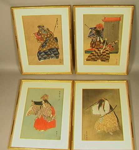 4 Japanese Block Prints SAMRAI Warriors Full Colo: 4 Japanese Block Prints SAMRAI Warriors Full Color-- Dimensions: H: 14 inches: W: 10 inches --- Please contact us with specific questions about condition, not visible in the photos. --- US Shipping ch