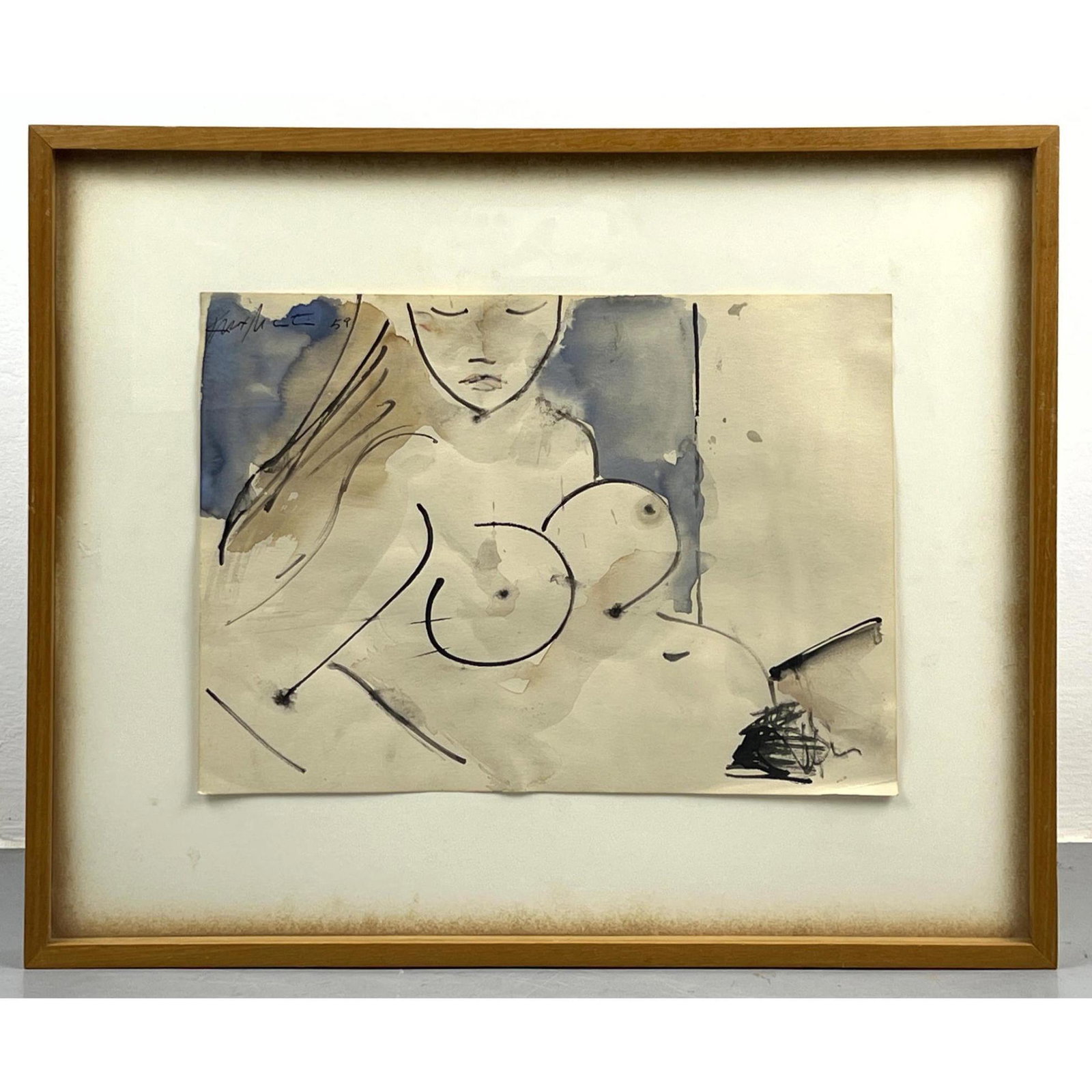 Knox Martin 59 Ink Watercolor Painting. (1 of 7)