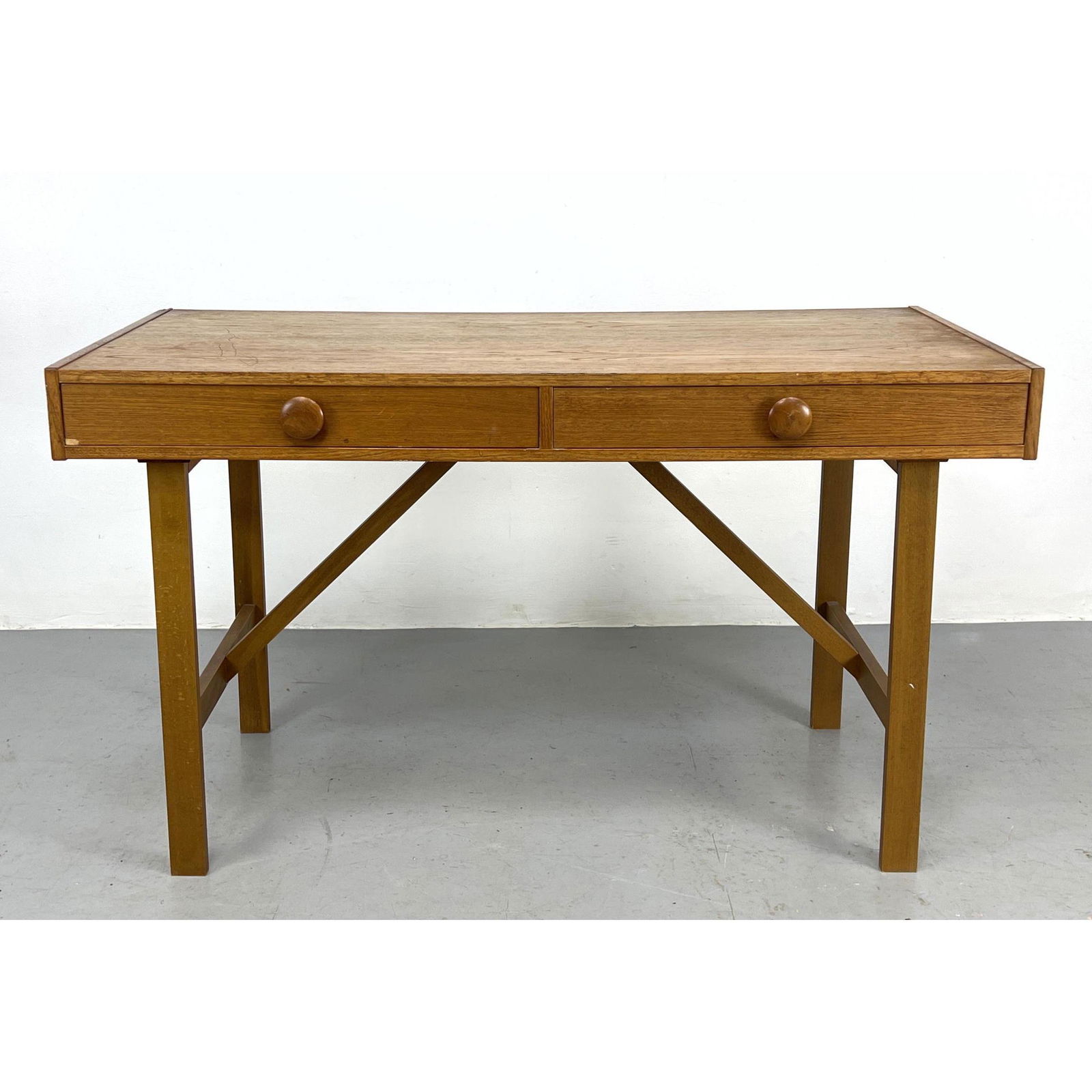 Danish Modern Teak Desk. Two drawer. (1 of 14)