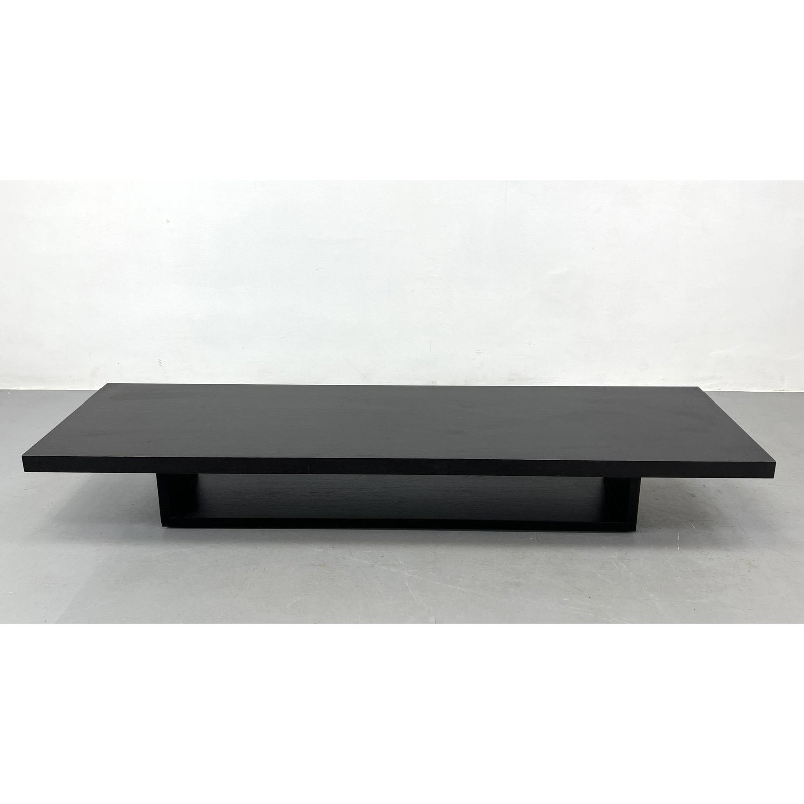 CASSINA Ebonized Large Low Cocktail Coffee Table. Minimalist Modern Form. Clean Lines. Label. (1 of 12)