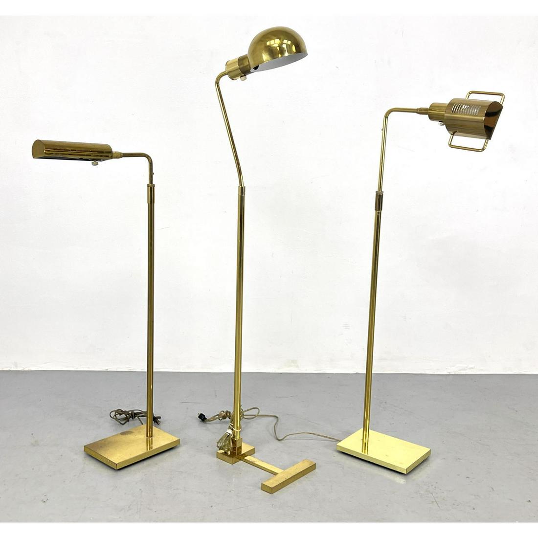 3pcs Brass Mid Century Modern Floor Lamps. pair Koch Lowy brass lamps and vintage Cedric Hartman sty (1 of 16)