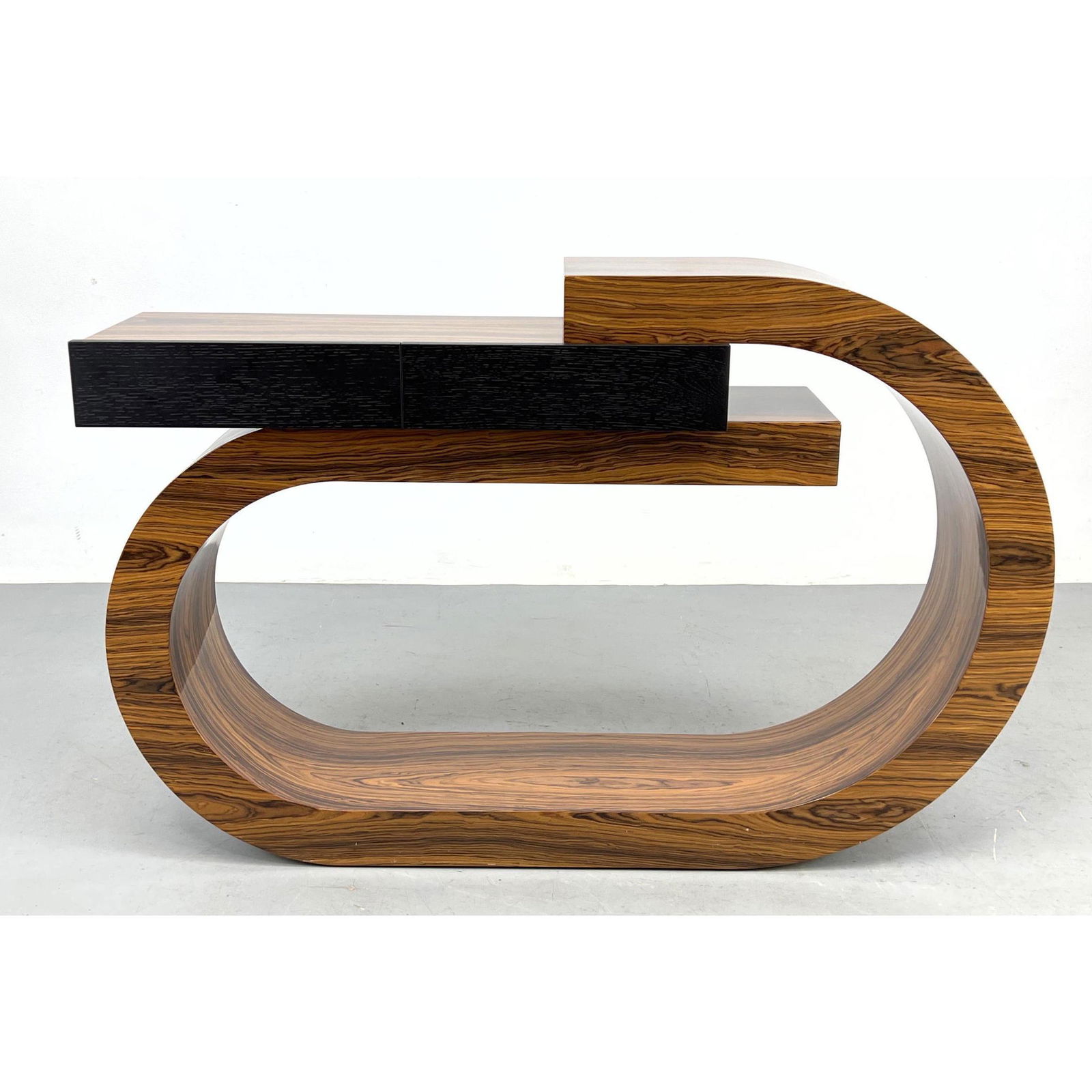 Designer Rosewood Console Hall Table. Ebonized Drawer Fronts. Modernist Design. (1 of 10)