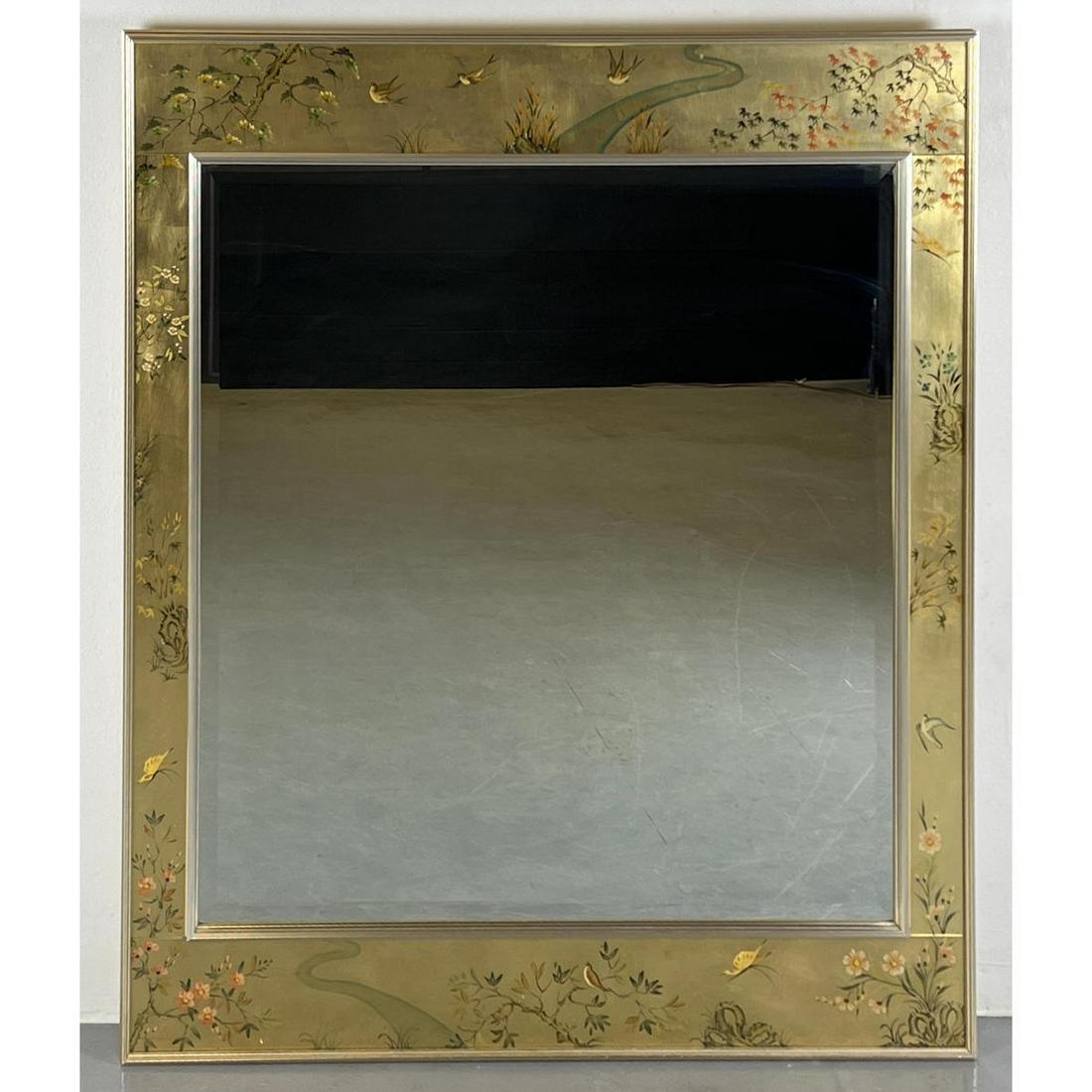 La Barge mirror. Asian motif birds. Signed E Doherty 81 (1 of 11)