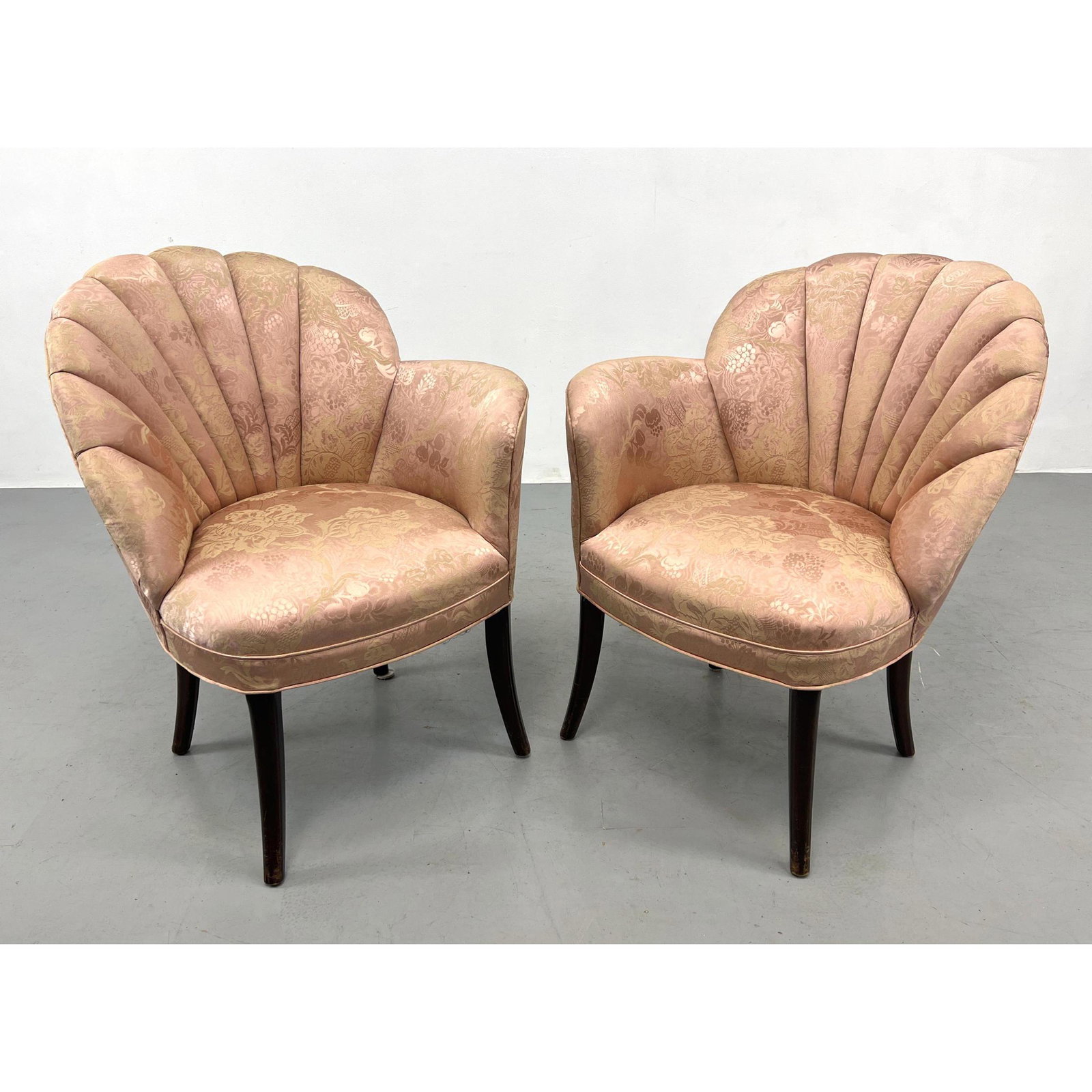 Pair Art Deco Style Fireside Lounge Chair. Shell style. (1 of 7)