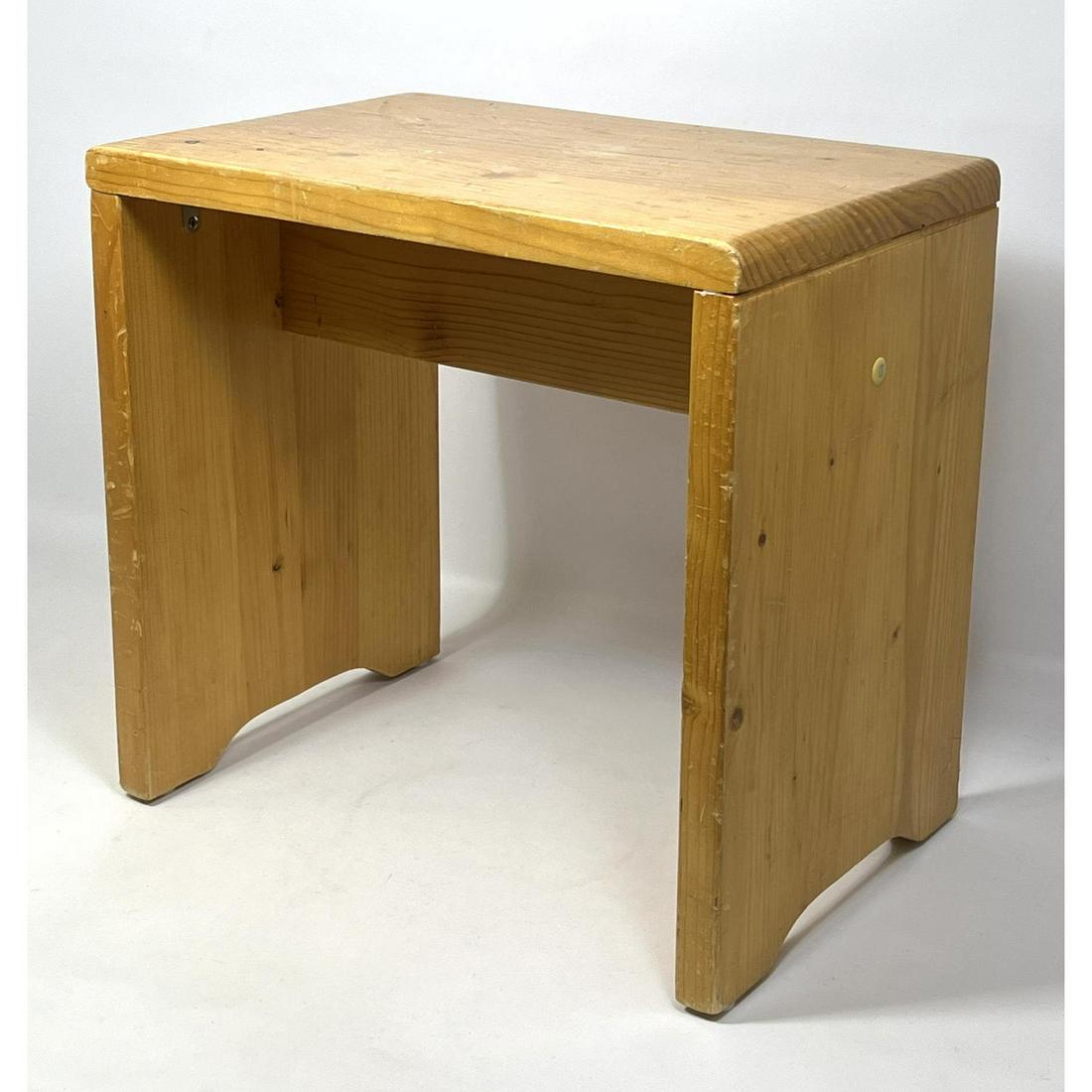 Charlotte Perriand pine wood stool for les arc (1 of 10)