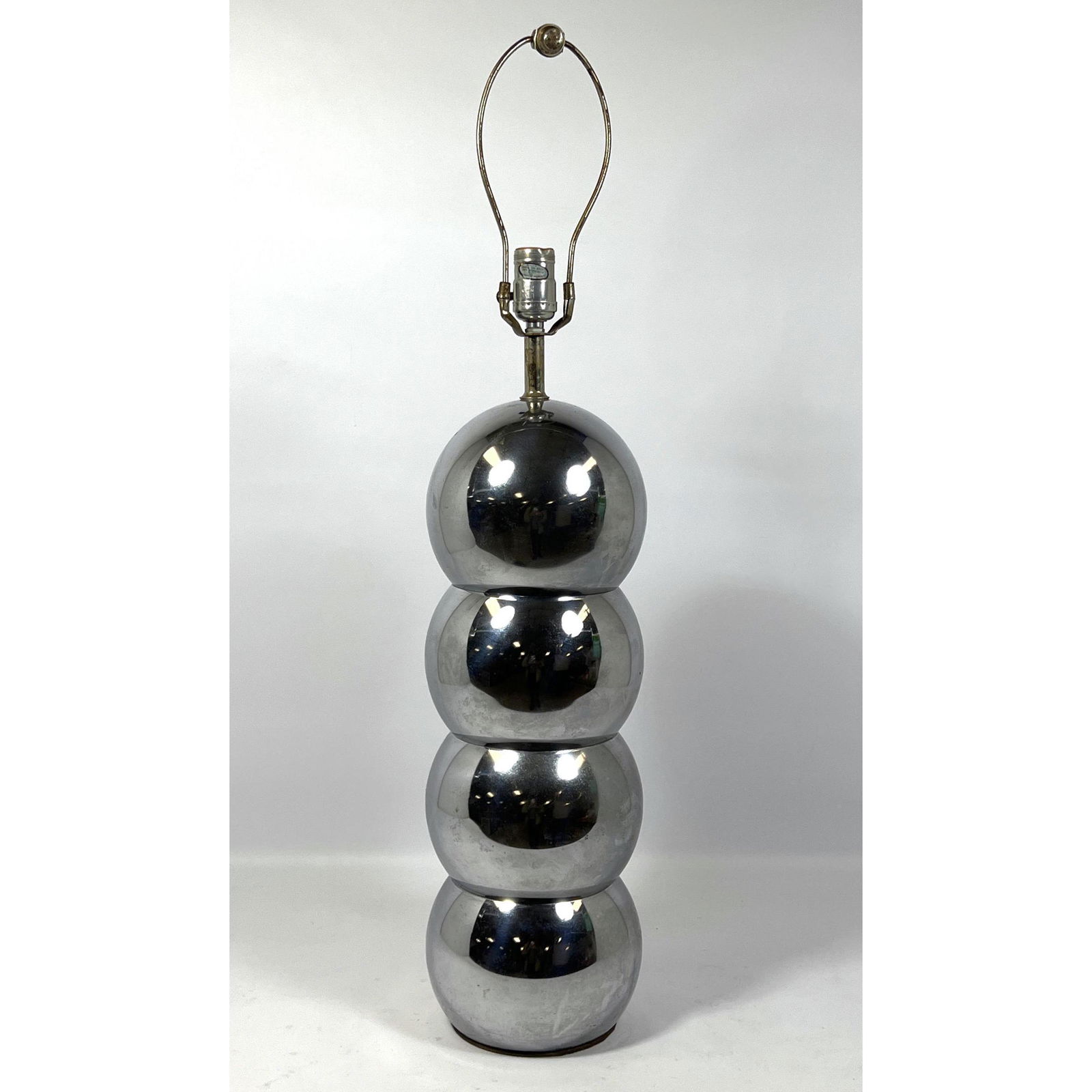 Sonneman Style Chrome stacked ball lamp (1 of 8)
