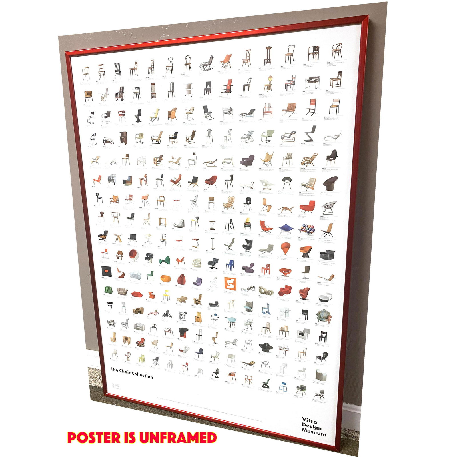 Vitra - The Chair Collection Poster - shows 224 selected pieces of the Vitra Design Museum's collect (1 of 8)