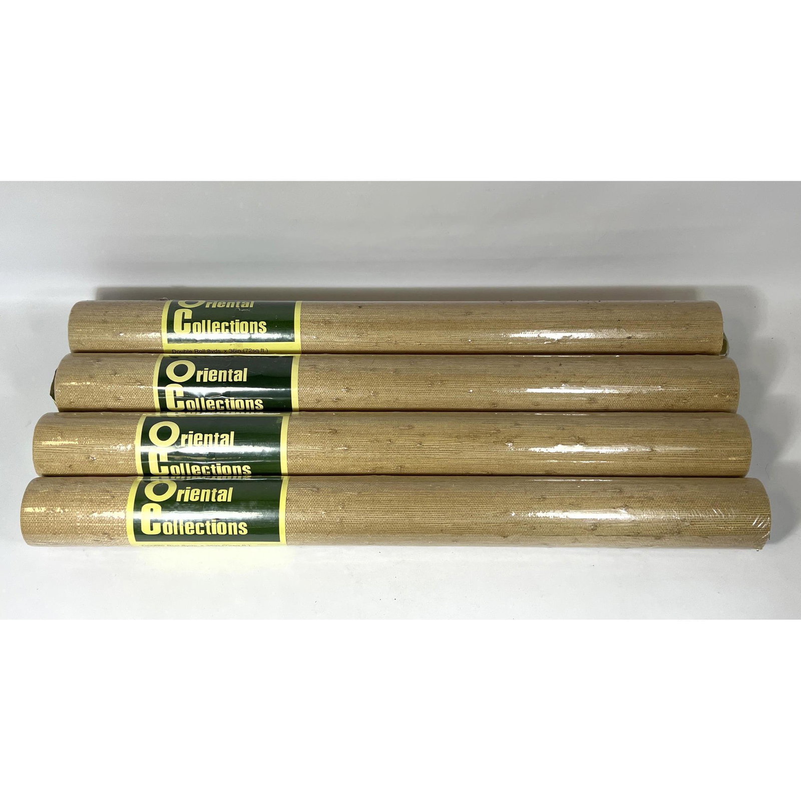 4 Sealed Rolls Of Rattan Bamboo Wall Paper. Oriental Collections. Each roll measures 8yds x 36 inche (1 of 8)