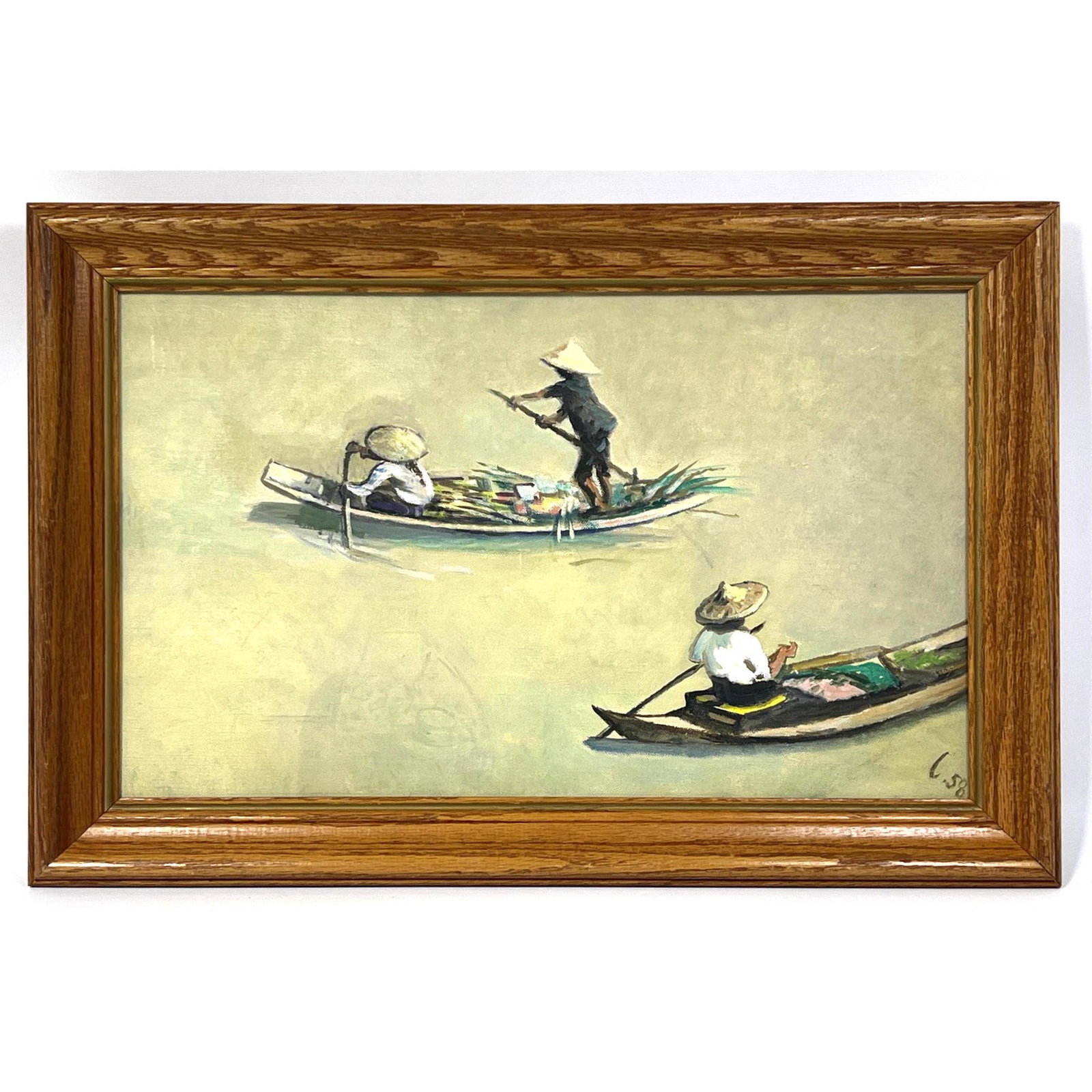 Leonard Berman (Russian 1896-1976) original painting Bankok. According to consignor Wedding gift fro (1 of 9)