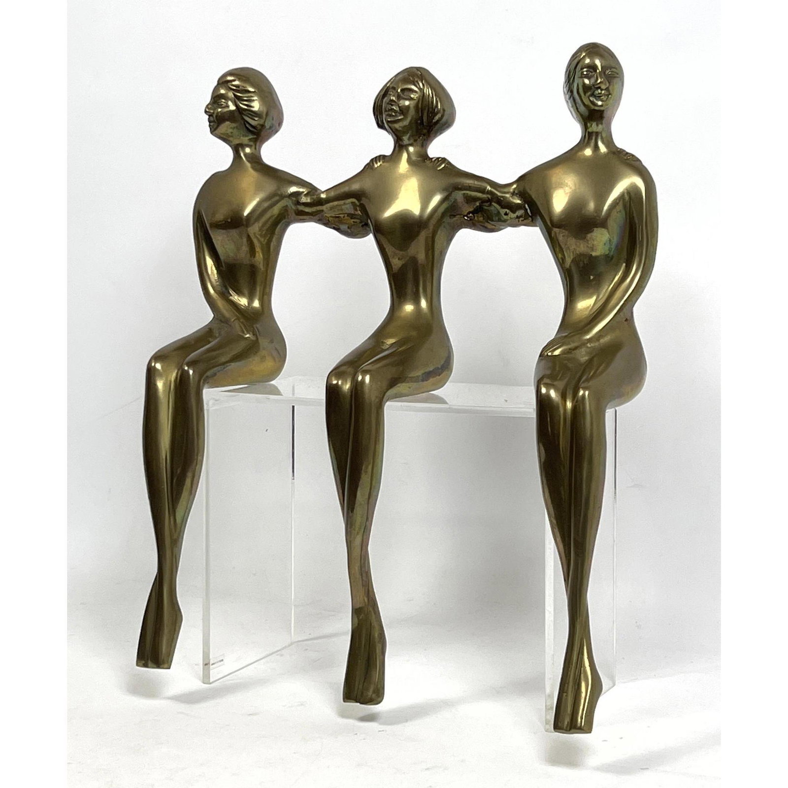 Brass Shelf Sitter Figural Sculpture. Plastic stand not included. (1 of 8)