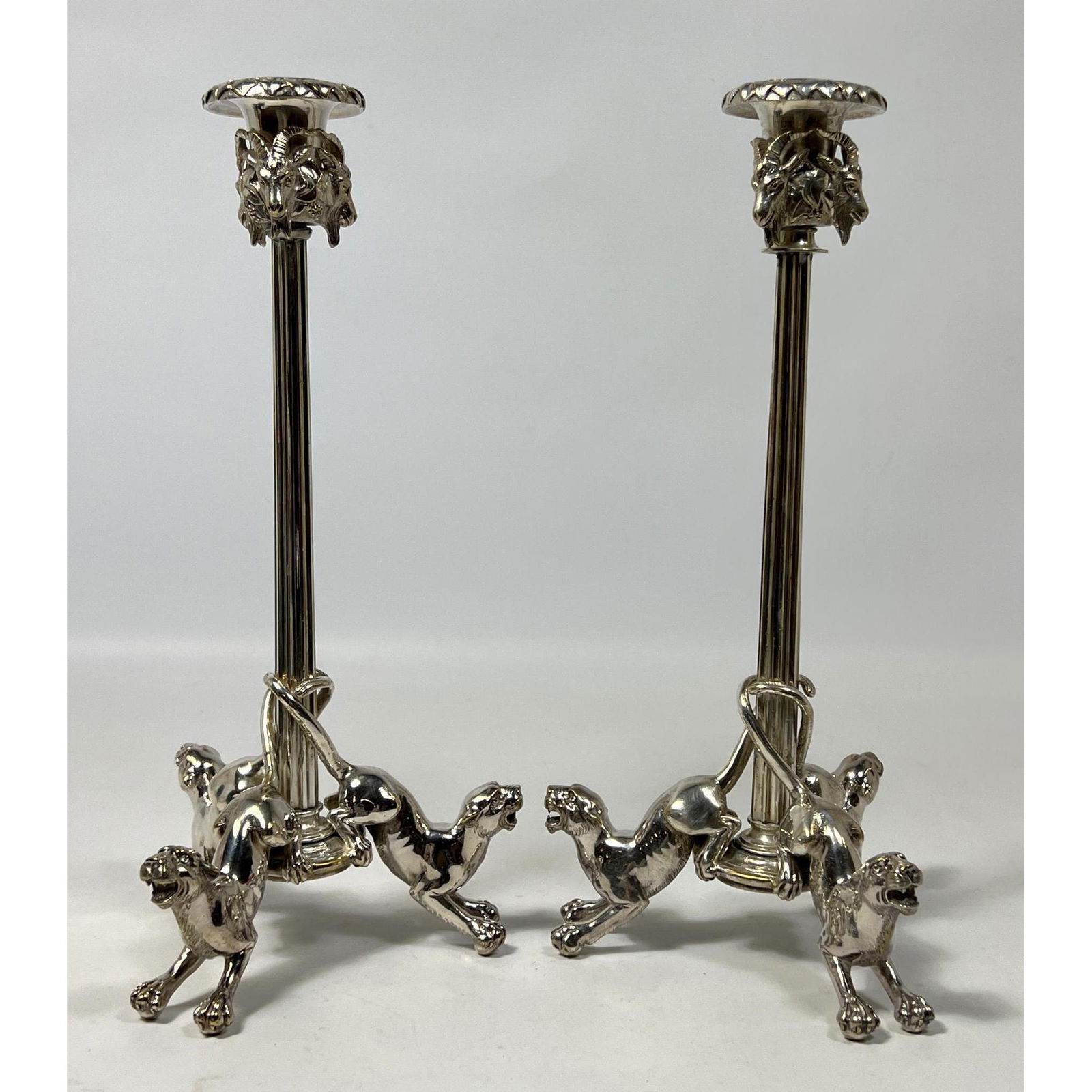 Pair of Figural Candle Holders in the Style of Christophe Fratin (1 of 8)