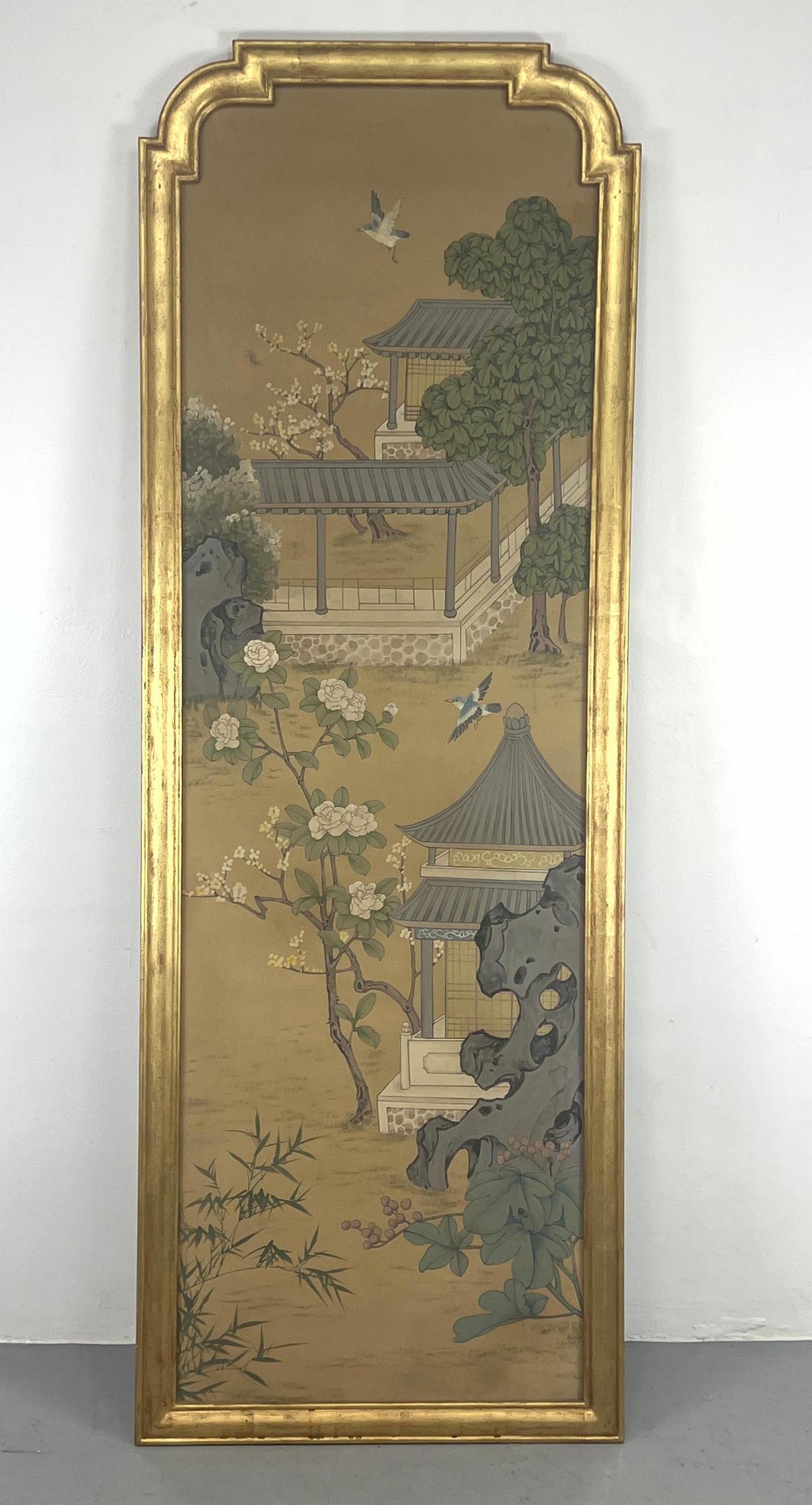 Maitland Smith Handpainted Asian Style Panel. (1 of 8)