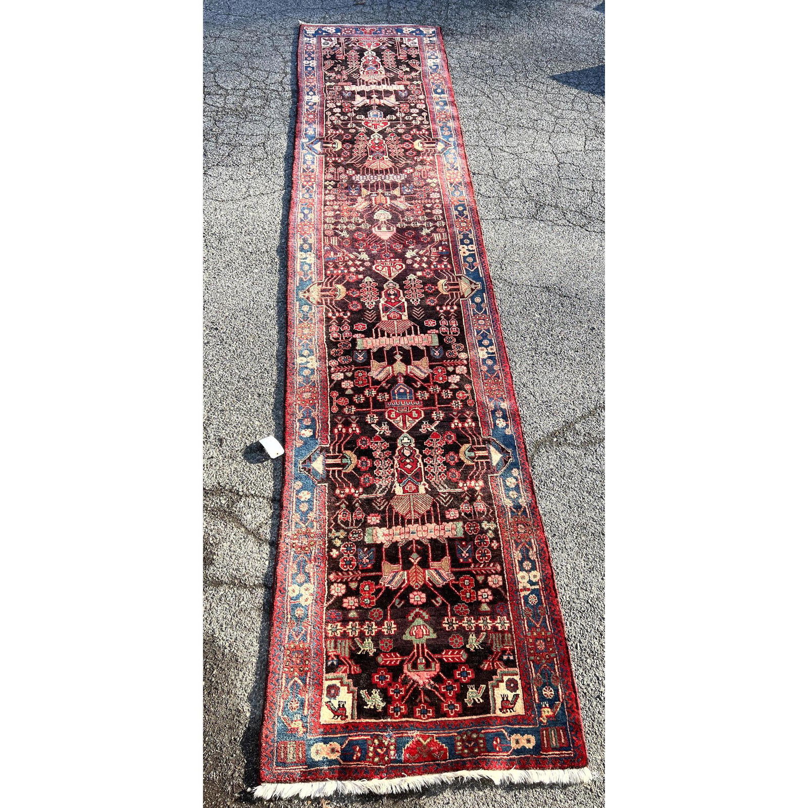 16' 3 x 3' 5 Handmade Oriental Carpet Rug. Hamadan. (1 of 9)