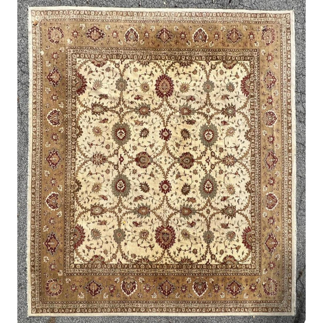 14'4 X 14'2 Handmade Oriental Carpet Rug. Repeating Pattern. (1 of 9)