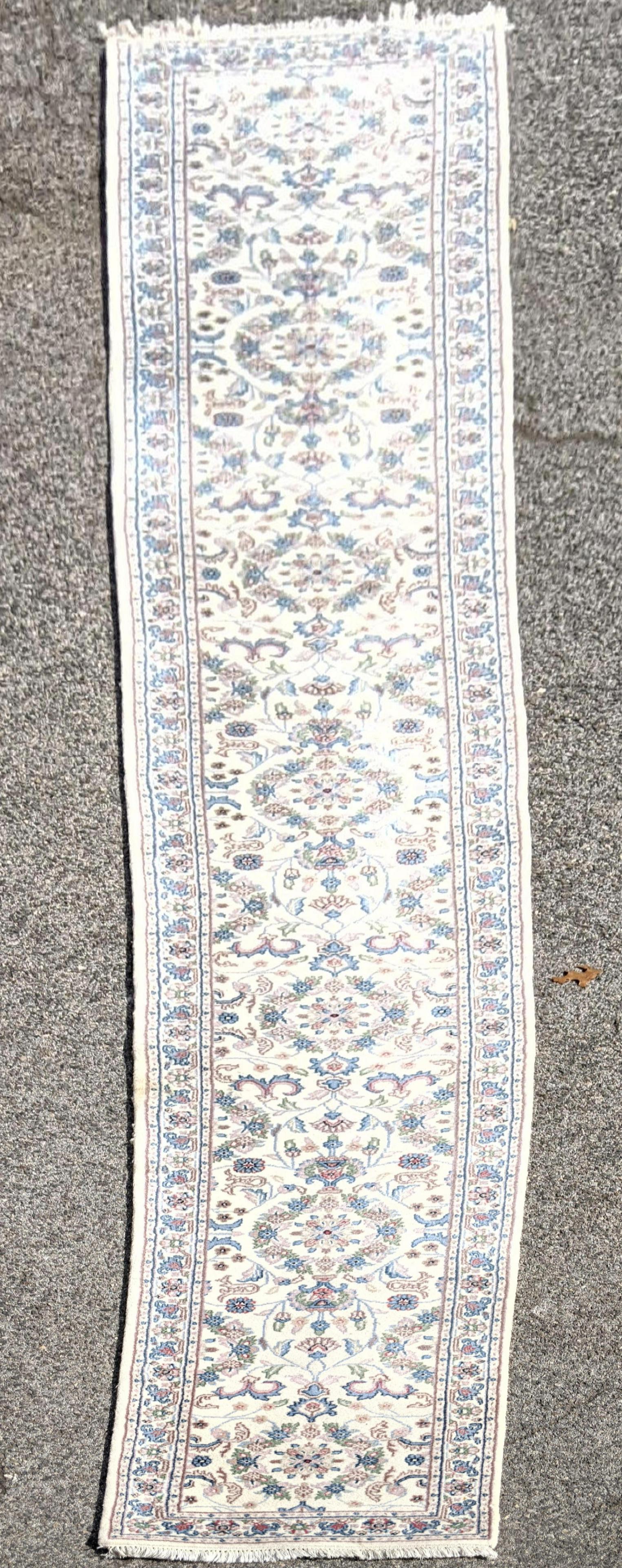 20'7x2'6 Handmade Oriental  Runner Carpet Rug.  Floral Design (1 of 10)