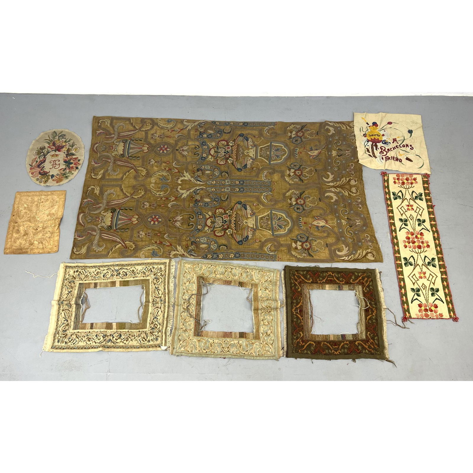 8pcs  Antique embroidery Lot. (1 of 14)