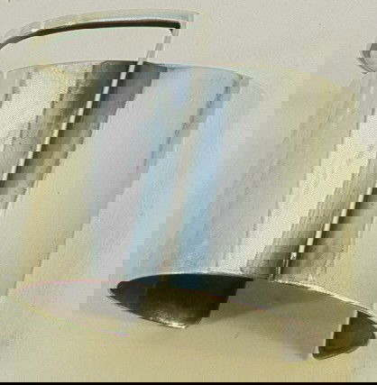 Sterling ED WIENER Cuff Bracelet American Studio J: Sterling ED WIENER Cuff Bracelet American Studio Jewelry. Wide Modernist sterling cuff bracelet. Dimensions: Condition: Some minor scratches. US Shipping charge: $6