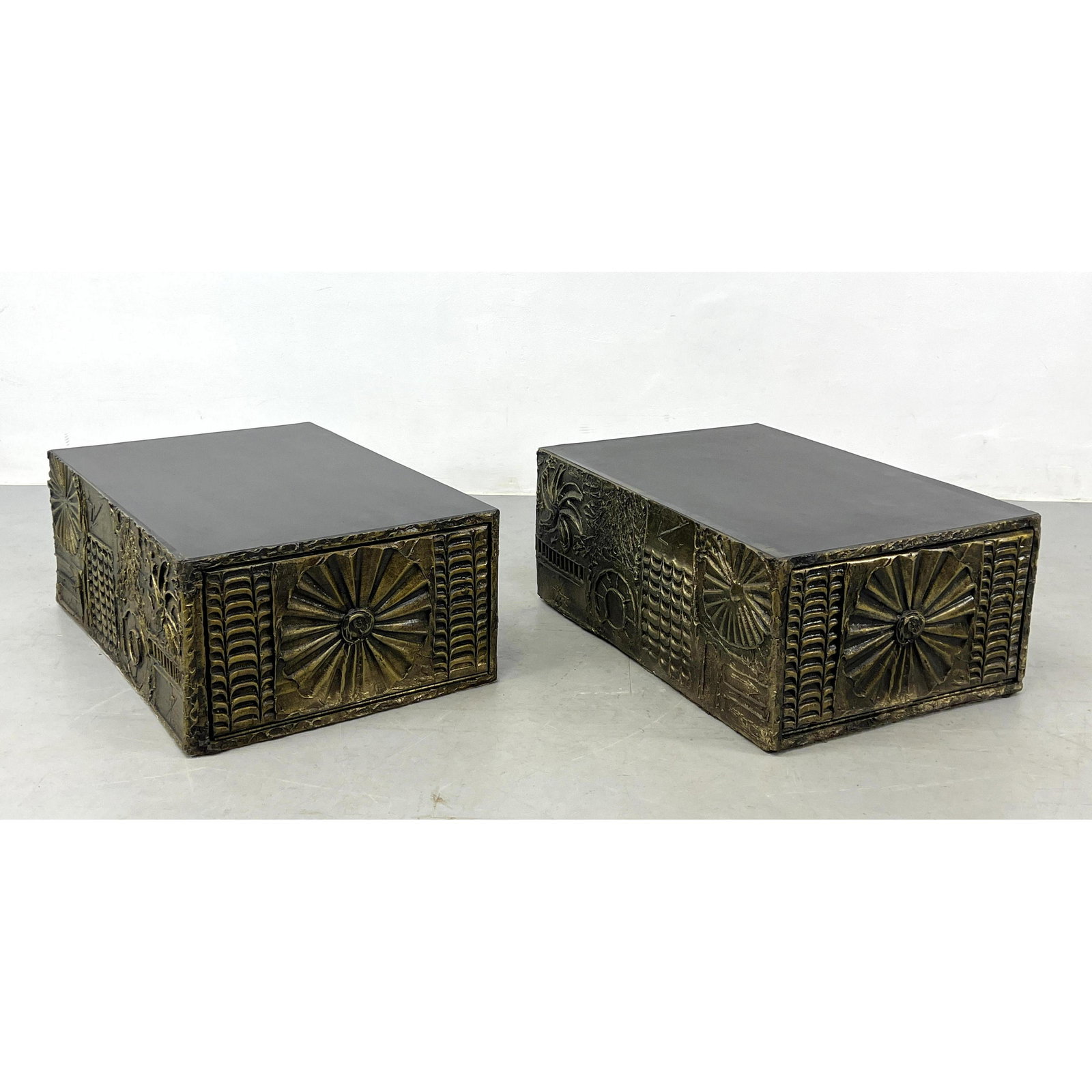 ADRIAN PEARSALL "Goop" End Tables. Cabinets. Drop down Doors allow interior storage. (1 of 12)