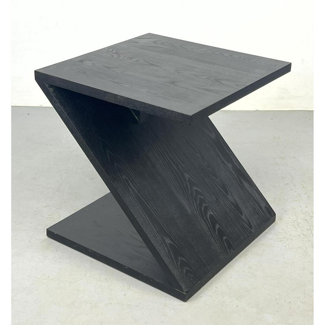 Ebonized Wood "Z" form Modernist Side Table. Great Modern Design. (1 of 7)
