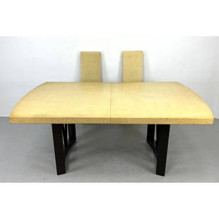 Paul Frankl Cork Top Dining Table by Johnson furniture.: Paul Frankl Cork Top Dining Table by Johnson furniture. Includes: 2 - 11.5 inch leaves Dimensions: H: 29 inches: W: 72 inches: D: 42 inches --- Delivery Offer: Uniques offers curbside delivery to NYC,