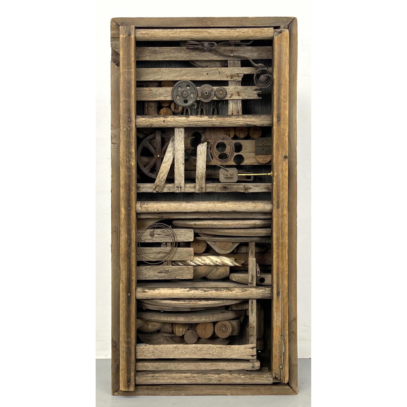 Rustic Found Object Modernist Wall Sculpture. Unsigned. (1 of 9)