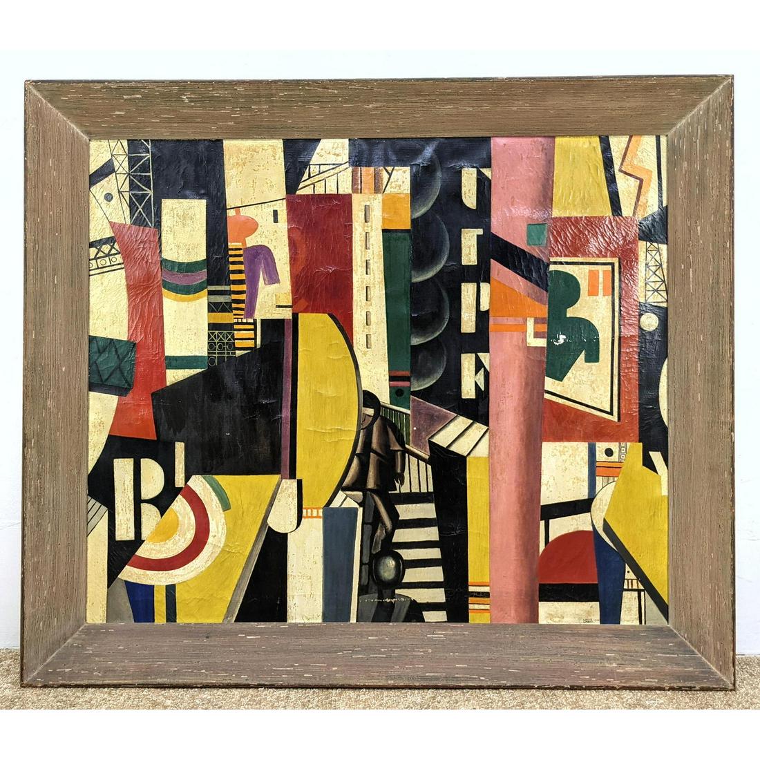 After Fernand Leger "The City" Modernist Painting. Cubism. Cubist. A later copy signed Louis Lager 1 (1 of 15)