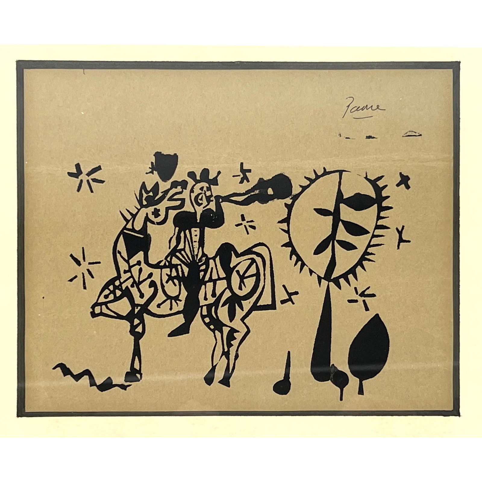 Peter Paone Pencil Signed Print. Trumpeteer on Horseback. Signature in print. (1 of 7)