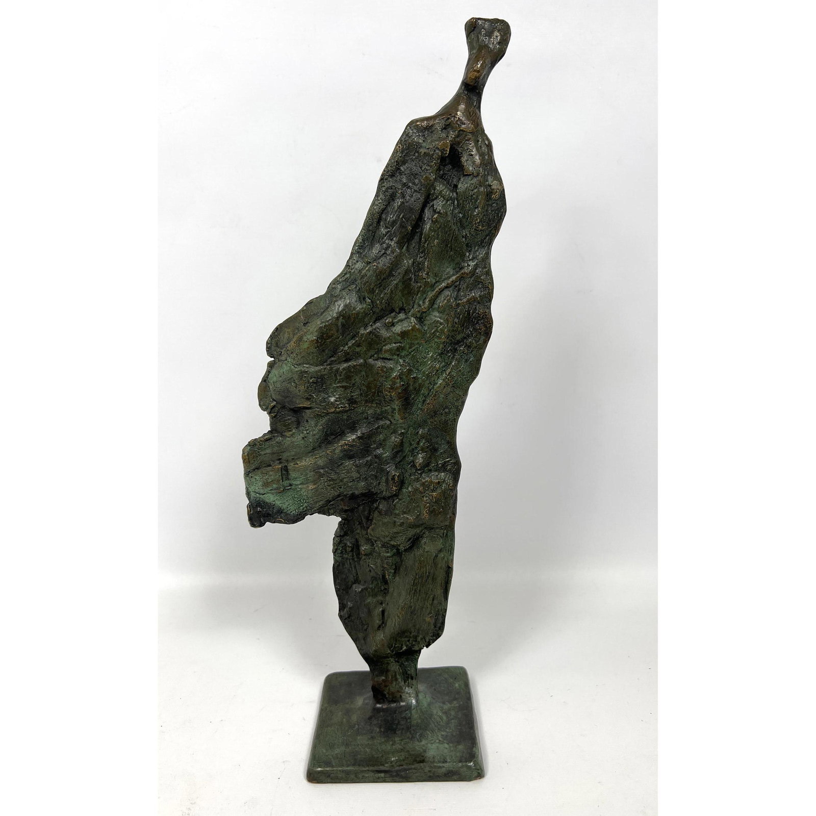 Brutalist Abstract Bronze Sculpture. Figure in the window. (1 of 6)
