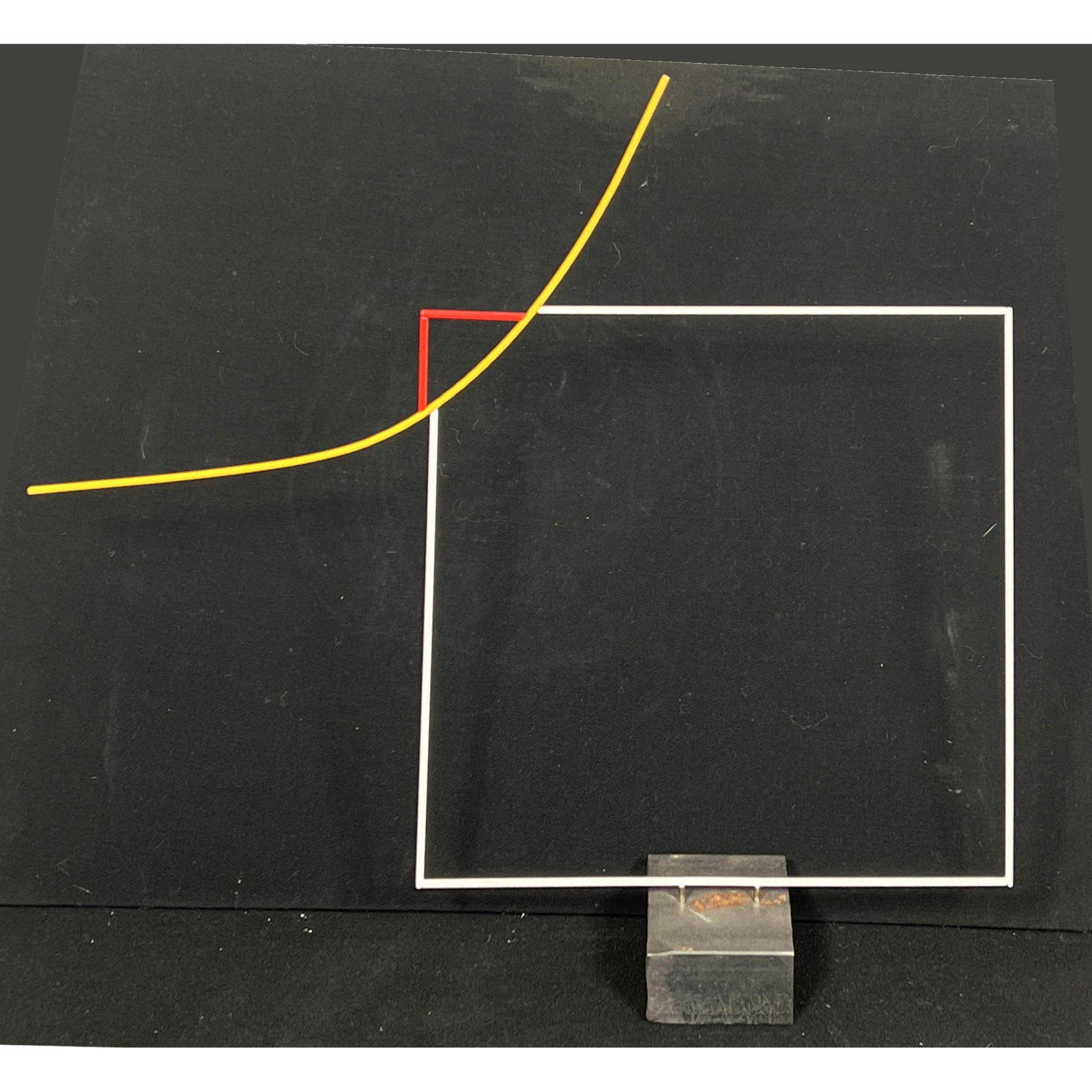 GEORGE D'AMATO Modernist Abstract Sculpture. Minimalist Square and Arch forms on Steel Base. D'AMATO (1 of 8)