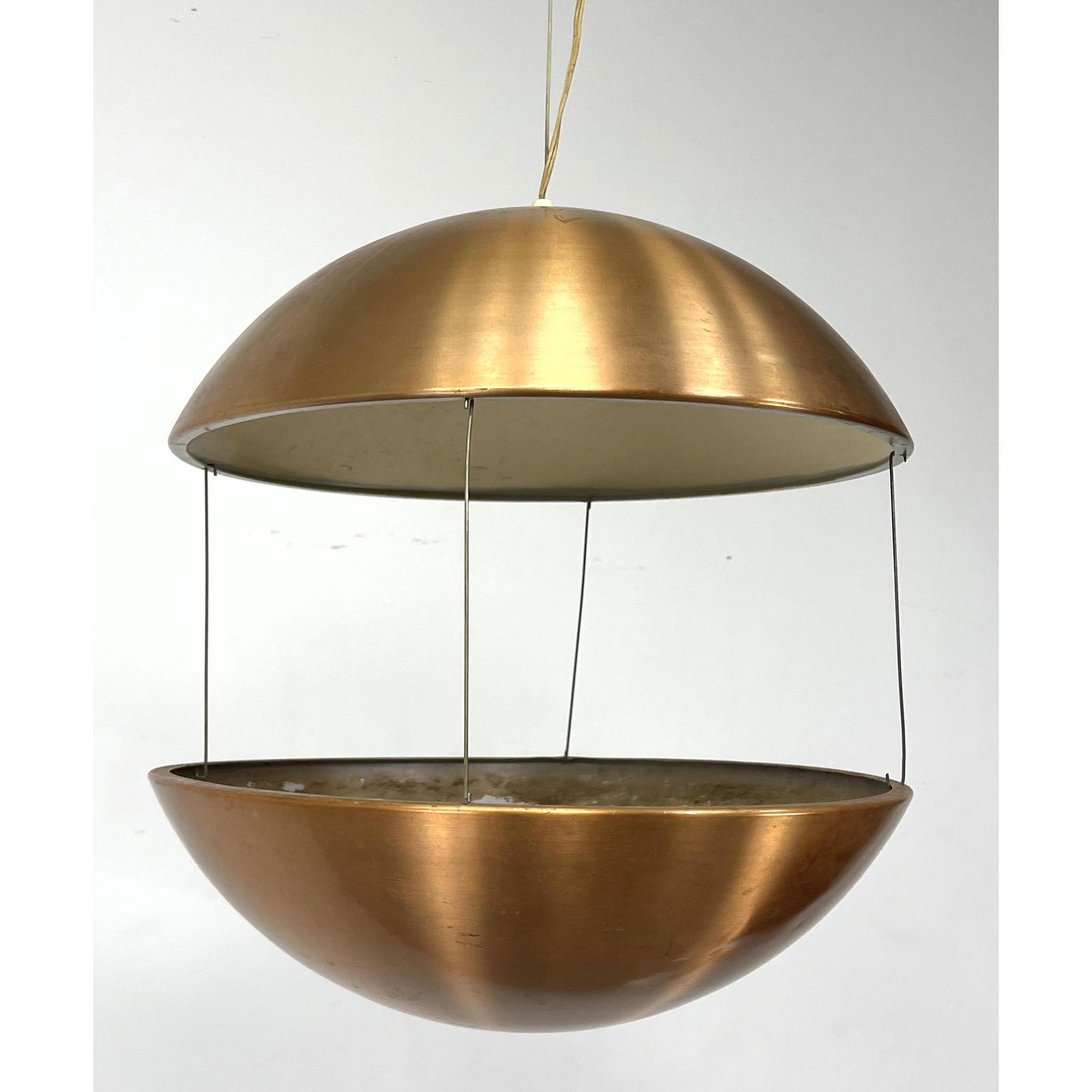 POUL CADOVIUS  Danish Terrarium Pendant Lamp.  Garden planter lamp. Modernist Double Satin Finish Co (1 of 14)
