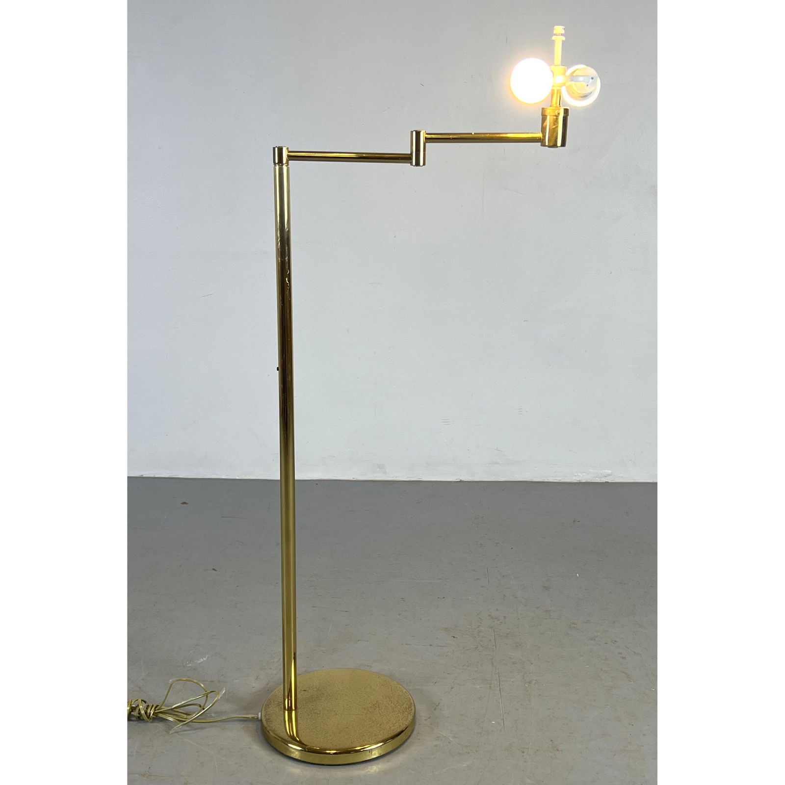 Brass Von Nessen Swing Arm Floor Lamp (1 of 11)