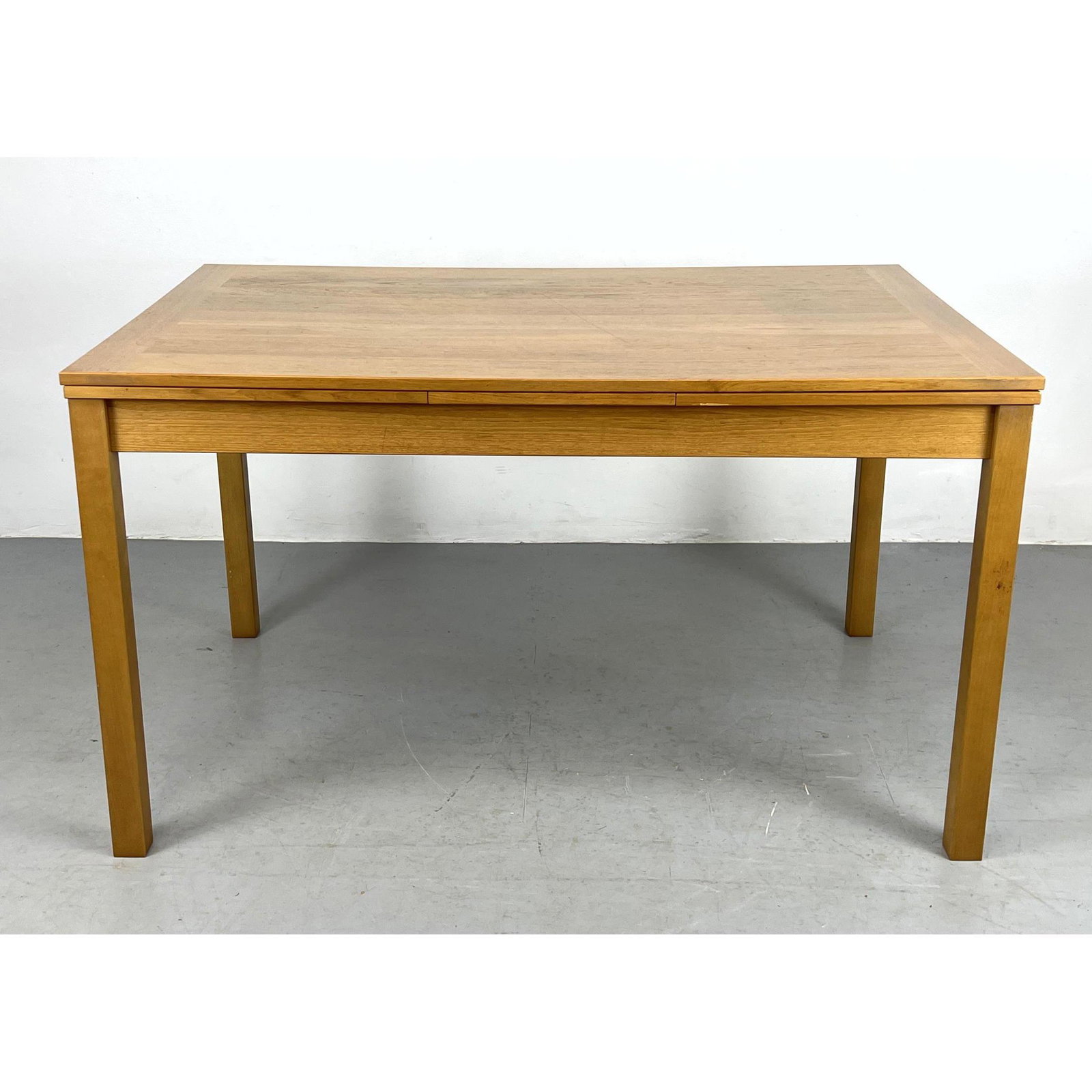 Danish Modern Teak Refractory Dining Table.: Danish Modern Teak Refractory Dining Table. Dimensions: H: 31 inches: W: 53 inches: D: 35.5 inches --- Delivery Offer: Uniques offers curbside delivery to NYC, Manhattan, Close Brooklyn, Hoboken about