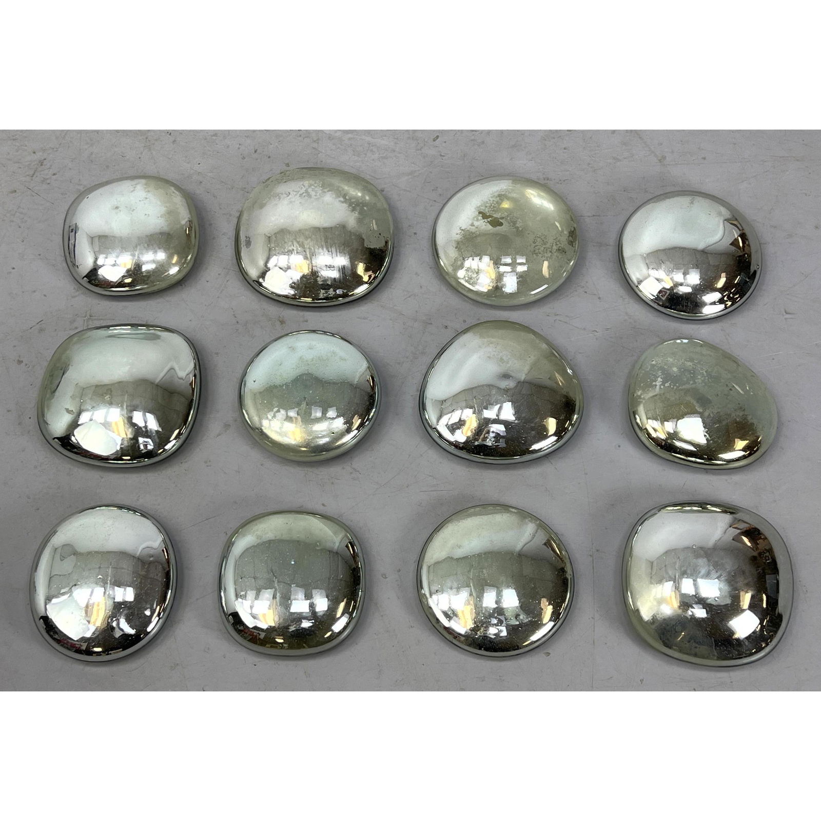 Collection 12 Art Glass Flattened Bubbles.  Can be Arranged in Unique Wall Sculpture. (1 of 7)